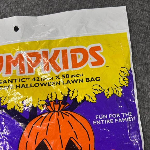 Vtg Halloween Pumpkids Pumpkin Decorative Lawn Leaf Bag Gigantic Jack O Lantern - Picture 8 of 8